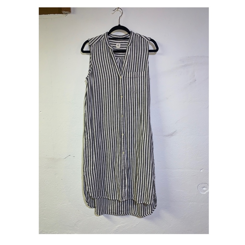 Button up midi tank dress